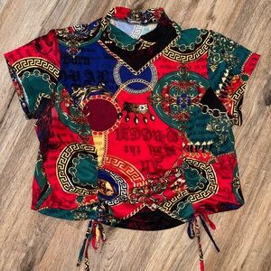 Women’s Plus Size Colorful Crop Top
